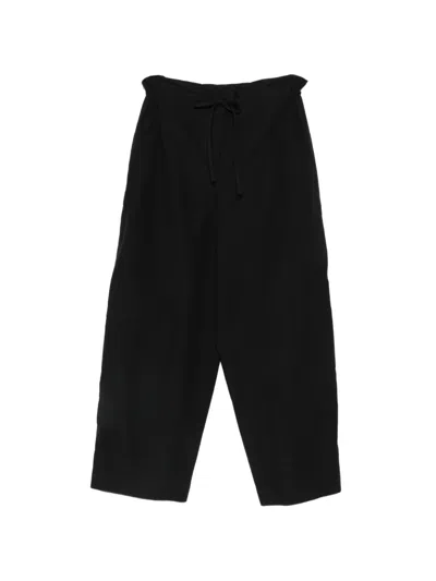Pt Torino Drawstring-waist Trousers In Black