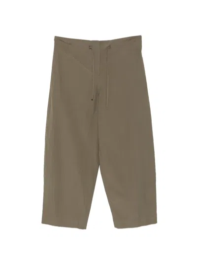 Pt Torino Drawstring-waist Trousers In Brown