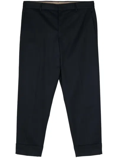 Pt Torino Edge Cotton Chino Trousers In Blue
