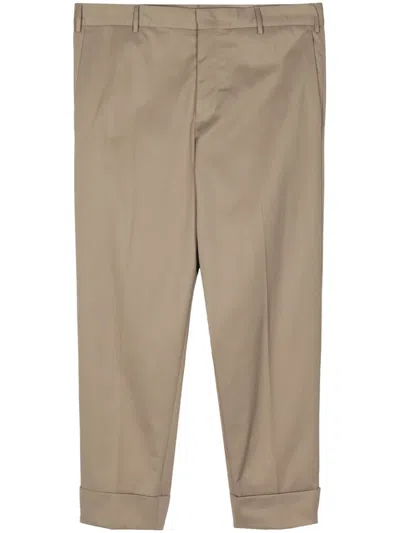 Pt Torino Edge Cotton Chino Trousers In Neutrals