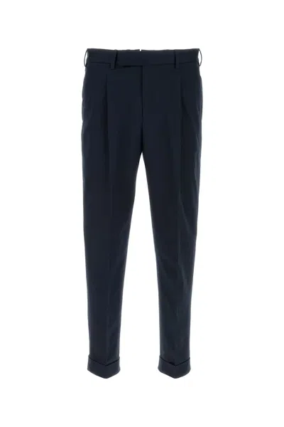 Pt Torino Cotton Trousers In Blue