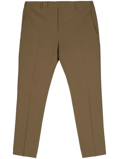Pt Torino Edge Tailored Chino Trousers In Brown