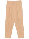 Pt Torino Sd65 Pants In Camel Wool And Polyester In Brown