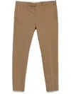 Pt Torino Trousers Rebel Fit Cotton Straight Leg In Brown