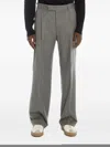 Pt Torino Wool And Silk Blend Wide Leg Trousers In Grey