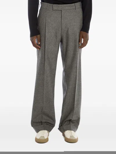 Pt Torino Wide Leg Tailored Trousers In Gray