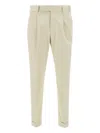 Pt Torino Cotton Trousers In Neutrals