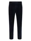 Pt Torino Elastic-waistband Corduroy Trousers In Blue