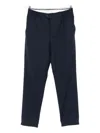 Pt Torino Elastic-waistband Pinstripe Trousers In Blue