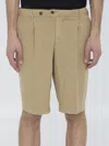 Pt Torino Elasticated Bermuda Shorts In Brown