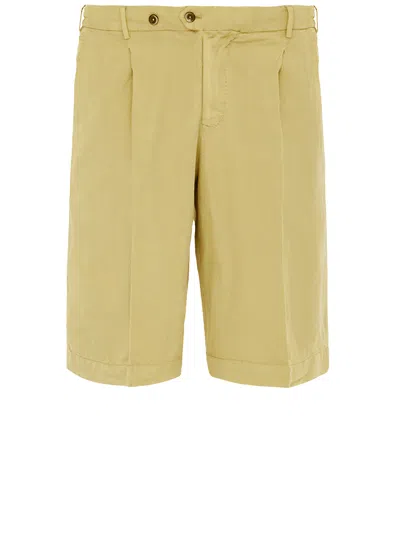 Pt Torino Elasticated Bermuda Shorts In Beige