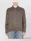 Pt Torino Elasticated Collared Linen Jacket In Gray