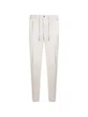 Pt Torino Elasticated Drawstring Trousers In White