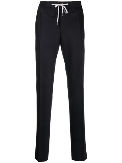Pt Torino Elasticated-waist Tapered Trousers In Blue