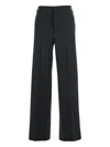 Pt Torino Lorenza Half Elasticated Belt Pants In Black