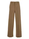 Pt Torino Lorenza Half Elasticated Belt Pants In Brown