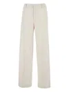 Pt Torino Lorenza Half Elasticated Belt Pants In White