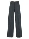 Pt Torino Lorenza Half Elasticated Belt Pants Wool And Cashmere Brusghed Flanel In Gray