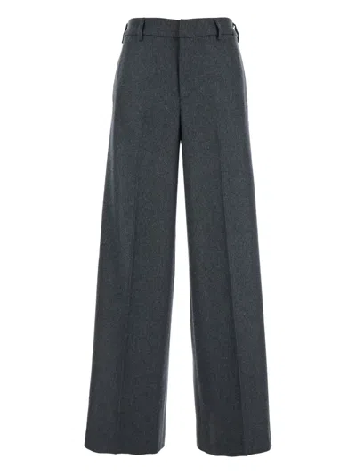 PT TORINO ELASTICATED-WAIST WOOL TROUSERS