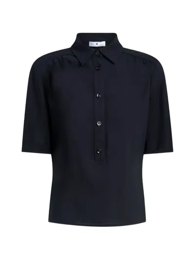 Pt Torino Eleonora Short-sleeve Polo Shirt In Black