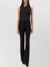 Pt Torino Elsa Flared Leg Trousers With Front Crease
