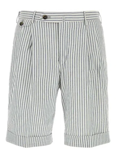 Pt Torino Embroidered Cotton Blend Bermuda Shorts