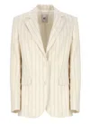Pt Torino Embroidered Linen Blend Blazer