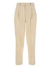Pt Torino Embroidered Linen Blend Pant