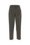 Pt Torino Refined Slim Fit Chinos With Classic Pleats In Gray
