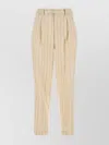 Pt Torino Embroidered Linen Blend Pant