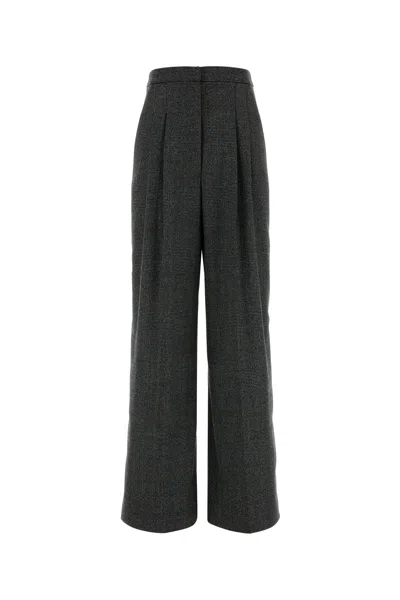Pt Torino Embroidered Wool Blend Wide-leg Pant In White
