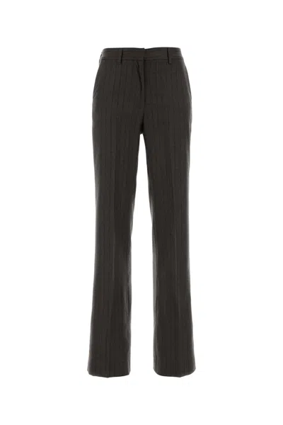 Pt Torino Embroidered Wool Jodie Pant In Black