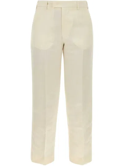 Pt Torino Pantalone Emma In Twill Avorio Donna In White