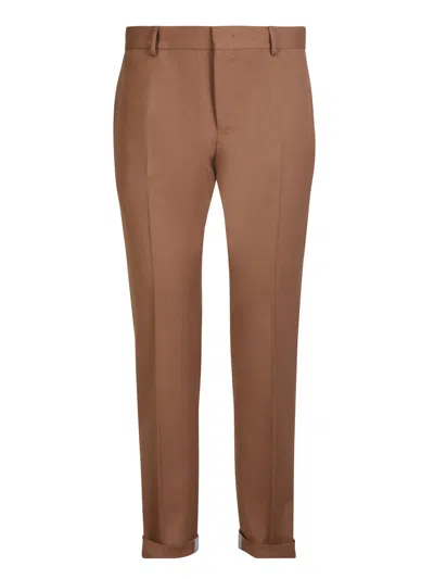 Pt Torino Epsilon Active Drill Taupe Trousers In Brown