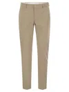 Pt Torino Epsilon Trousers In Technical Fabric In Light Beige