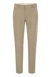 Pt Torino Epsilon Trousers In Technical Fabric In Light Beige