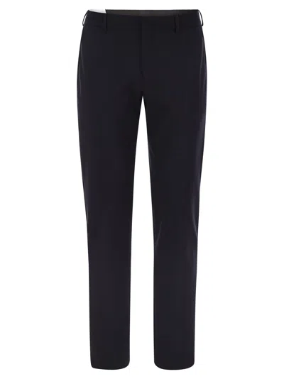 Pt Torino Epsilon Trousers In Technical Fabric In Navy