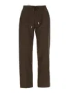 Pt Torino Erika Brown Pants With Elastic Waist In Cotton Woman In Brown