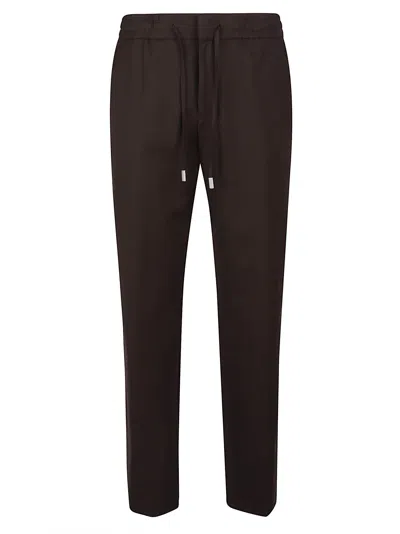 Pt Torino Drawstring Trousers In Brown
