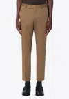 Pt Torino Slim-fit Hazelnut-coloured Cotton Trousers