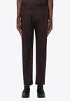 Pt Torino Essential Slim Chino Pants In Brown