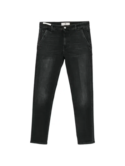 Pt Torino Faded Slim-fit Jeans In Multi