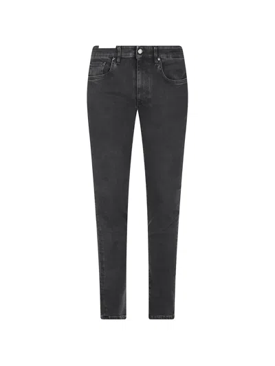 Pt Torino Faded Slim-fit Jeans In Black