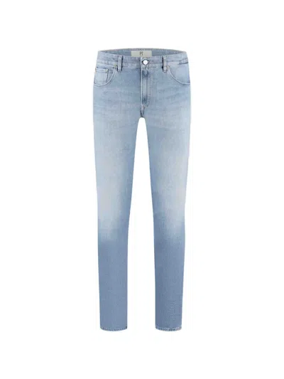 Pt Torino Faded Slim-fit Jeans In Blue