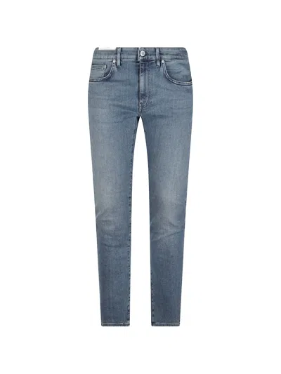 Pt Torino Faded-effect Whiskered Jeans In Blue
