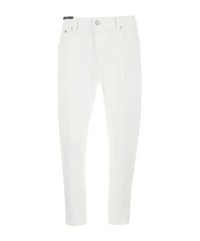 PT TORINO PT TORINO FIVE POCKET JEANS WITH LOGO PATCH