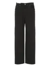 Pt Torino Straight Leg Denim Trousers With Five Pockets In Black