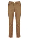 Pt Torino Five-pockets Trousers In Brown