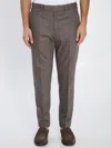 Pt Torino Tailored Stretch Trousers Featuring Pockets In Brown