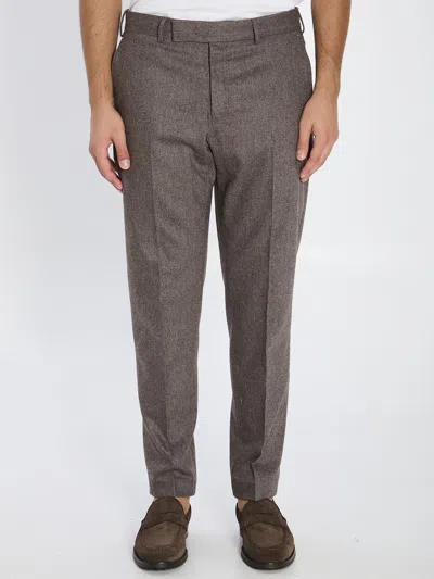 Pt Torino Tailored Stretch Trousers Featuring Pockets In Brown